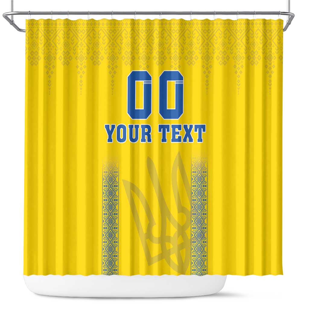 Custom Ukraine Football Shower Curtain Come On Zbirna Yellow Version LT18