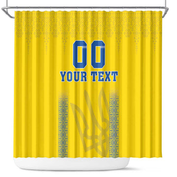 Custom Ukraine Football Shower Curtain Come On Zbirna Yellow Version LT18