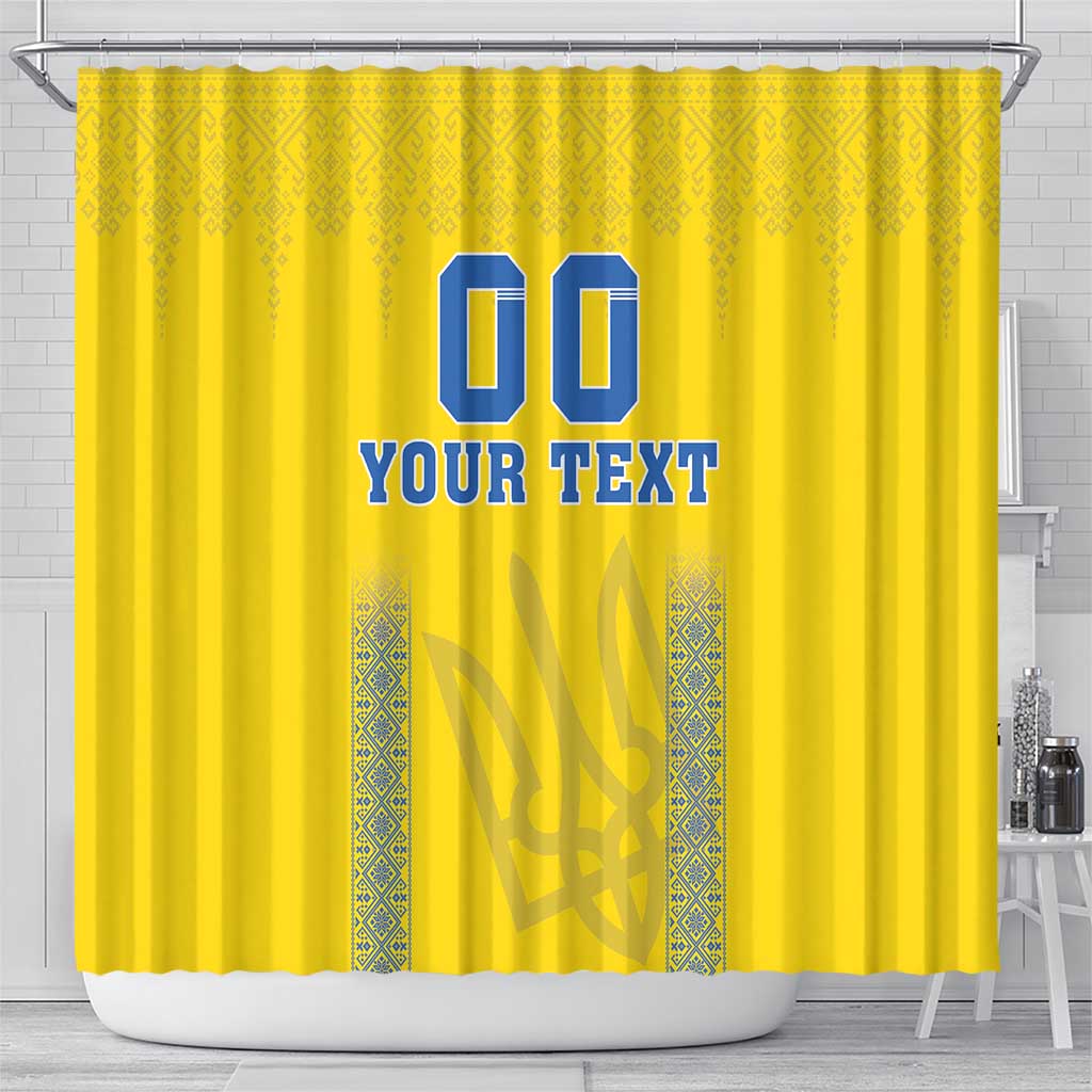 Custom Ukraine Football Shower Curtain Come On Zbirna Yellow Version LT18