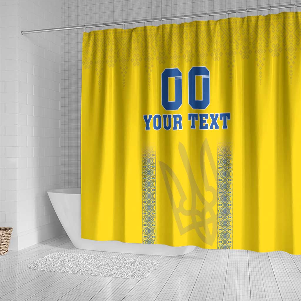 Custom Ukraine Football Shower Curtain Come On Zbirna Yellow Version LT18