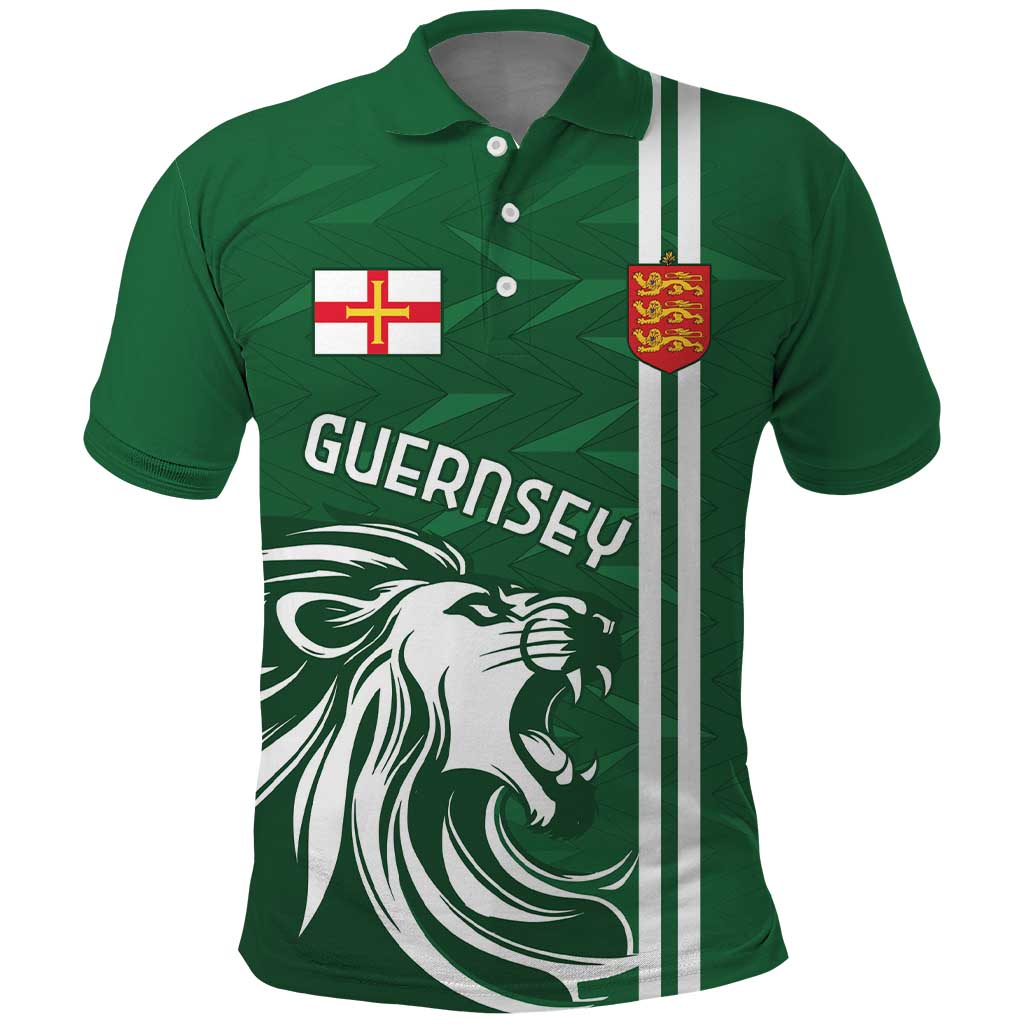 Custom Guernsey Football Polo Shirt Go Champions LT18