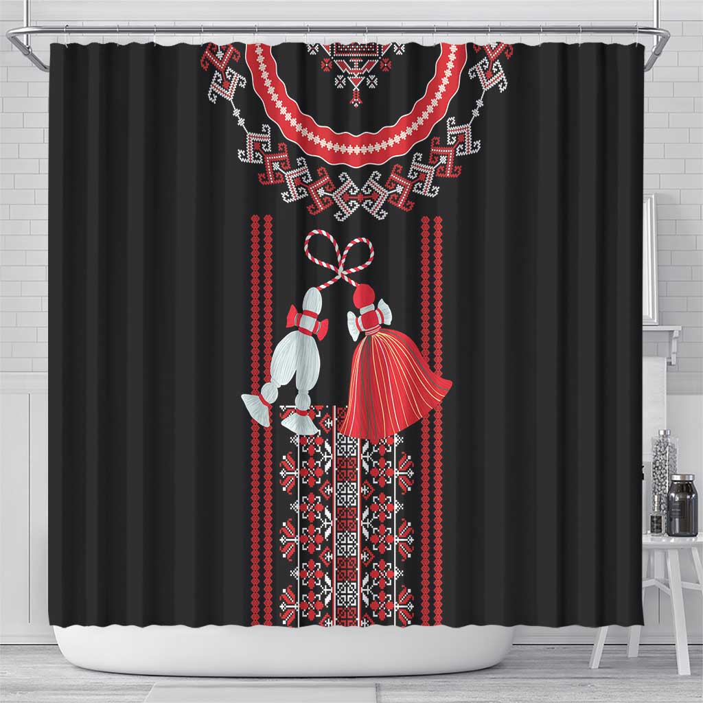 Traditional Spring Martisor Day Shower Curtain Romanian Embroidery Patterns LT18