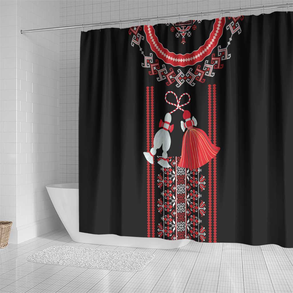 Traditional Spring Martisor Day Shower Curtain Romanian Embroidery Patterns LT18