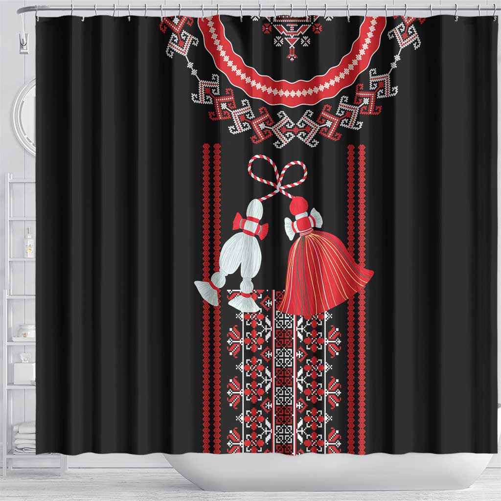 Traditional Spring Martisor Day Shower Curtain Romanian Embroidery Patterns LT18