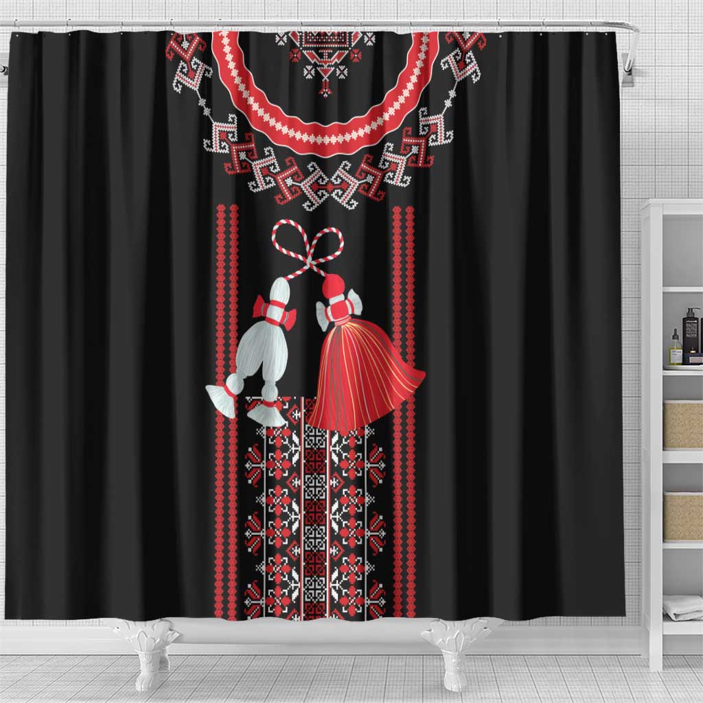 Traditional Spring Martisor Day Shower Curtain Romanian Embroidery Patterns LT18