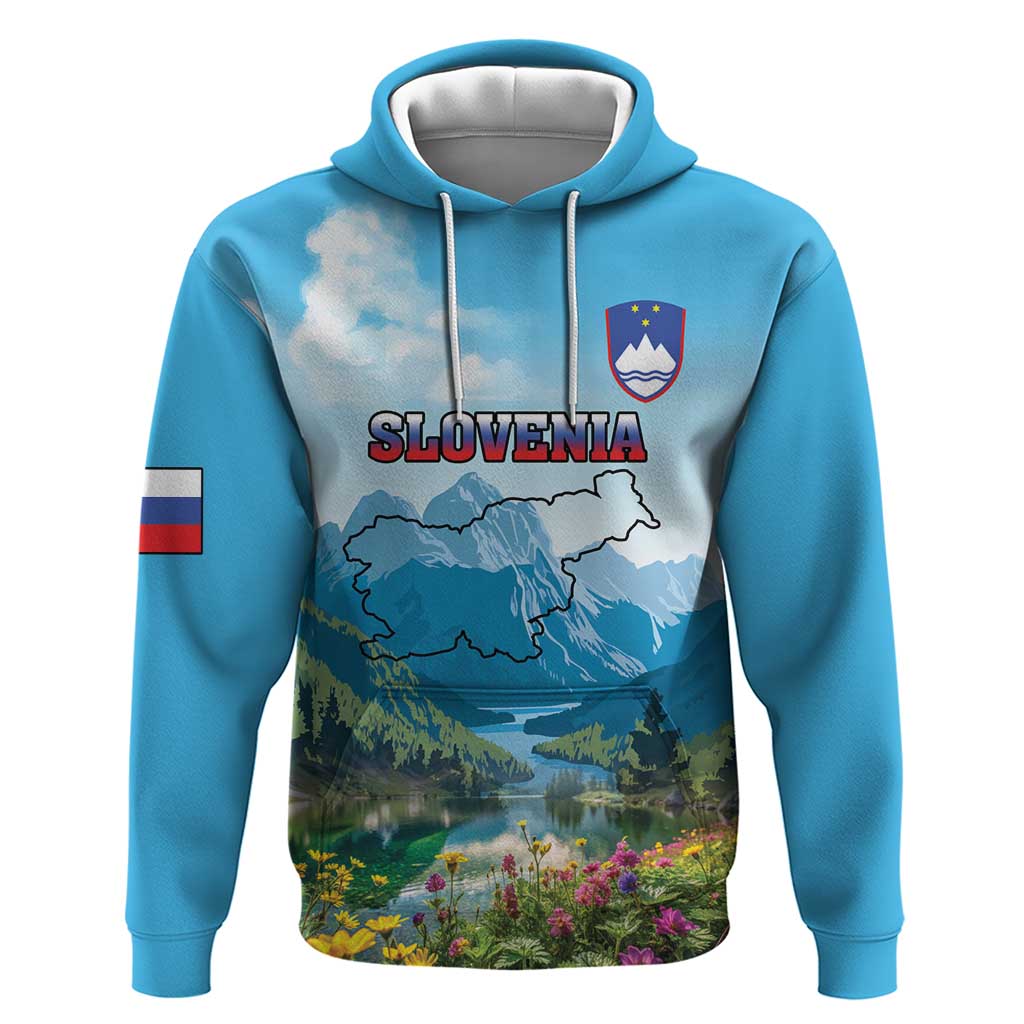 Slovenia Hoodie Mount Triglav With Map LT18