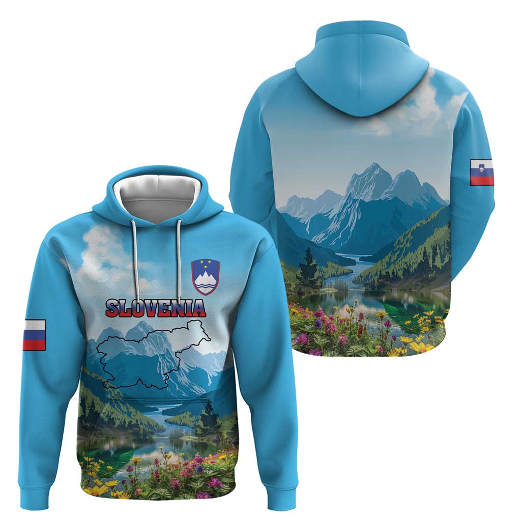 Slovenia Hoodie Mount Triglav With Map LT18
