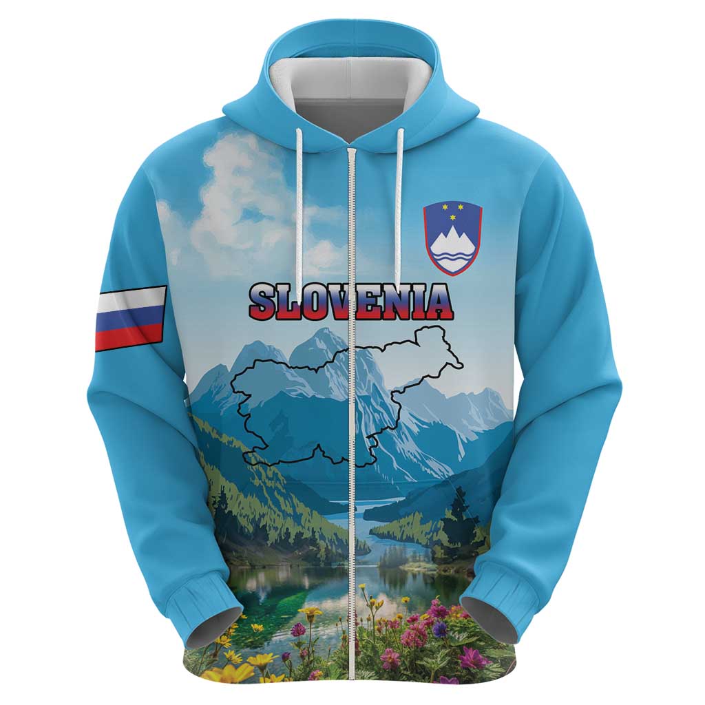 Slovenia Hoodie Mount Triglav With Map LT18