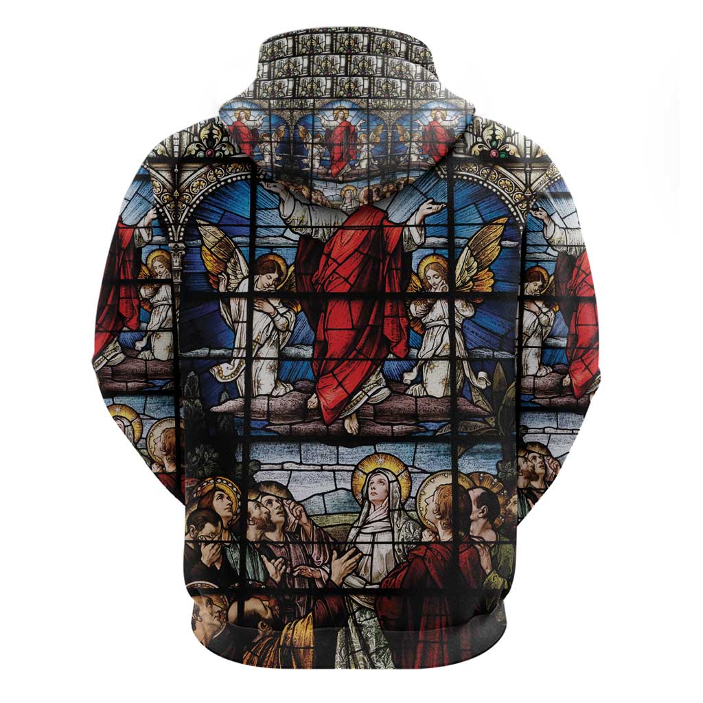 Happy Ascension Day Hoodie Ascension Of Jesus Christ Stained Glass Windows LT18