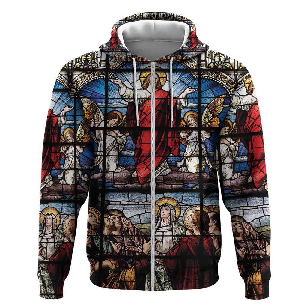 Happy Ascension Day Hoodie Ascension Of Jesus Christ Stained Glass Windows LT18