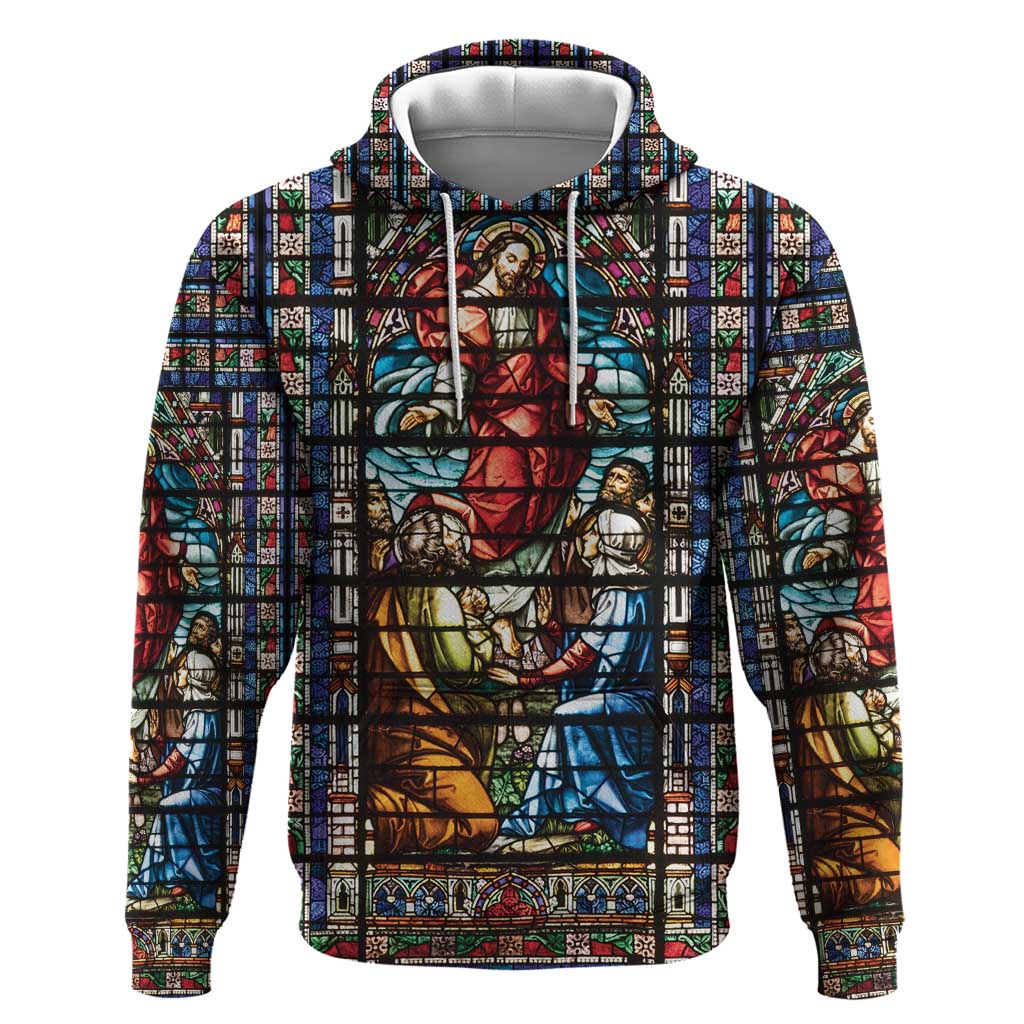 Happy Ascension Day Hoodie Faith and Religion Stained Glass Windows LT18