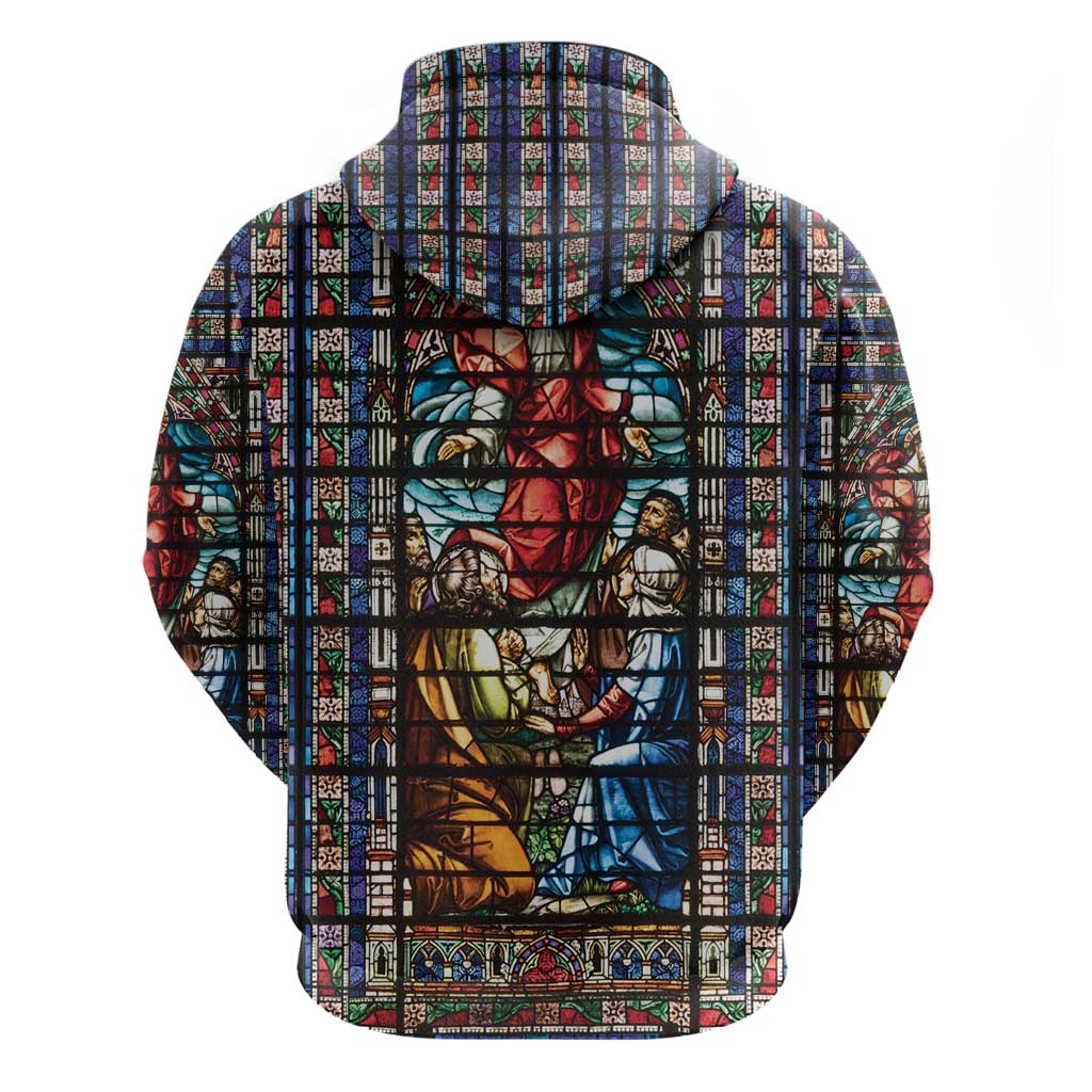 Happy Ascension Day Hoodie Faith and Religion Stained Glass Windows LT18