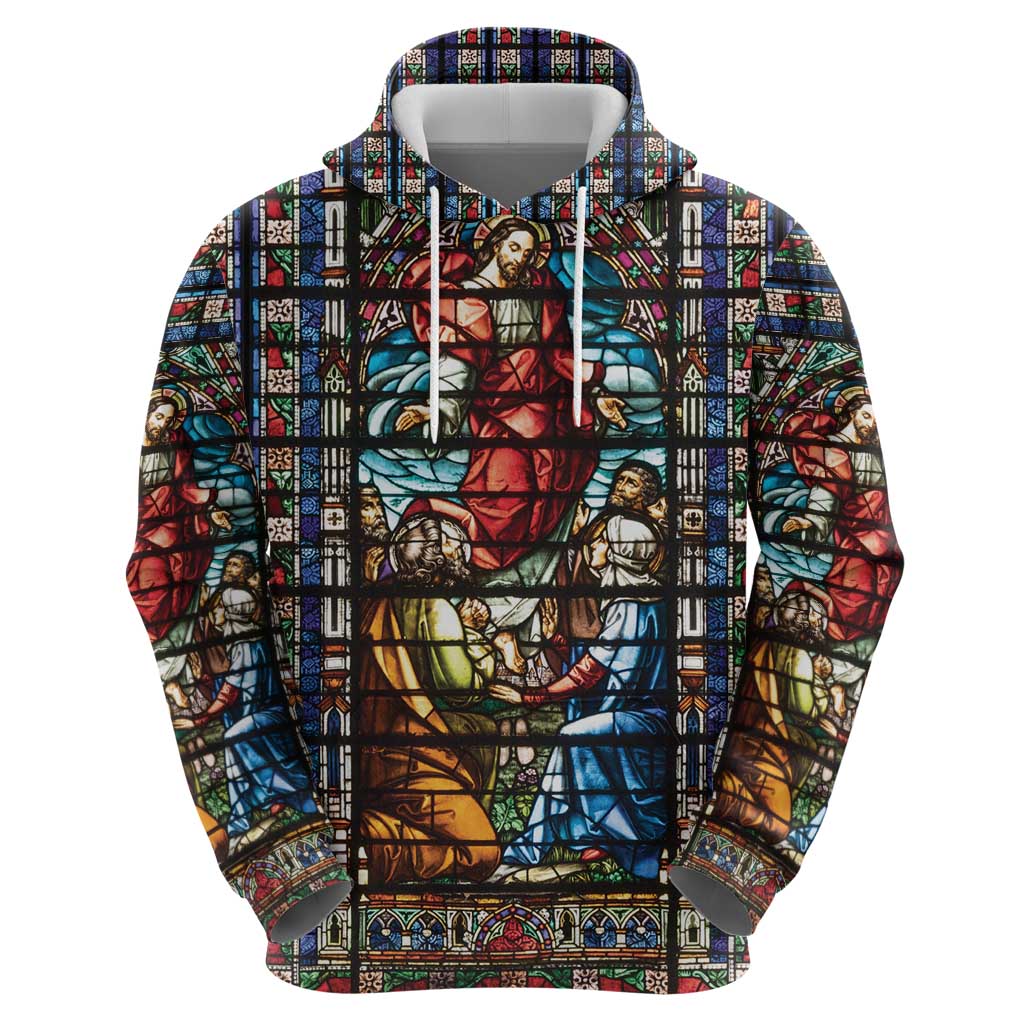 Happy Ascension Day Hoodie Faith and Religion Stained Glass Windows LT18