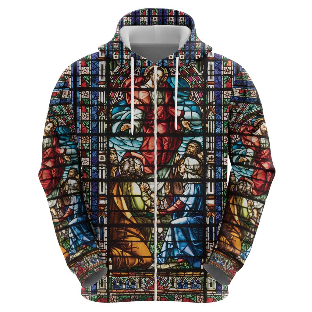 Happy Ascension Day Hoodie Faith and Religion Stained Glass Windows LT18