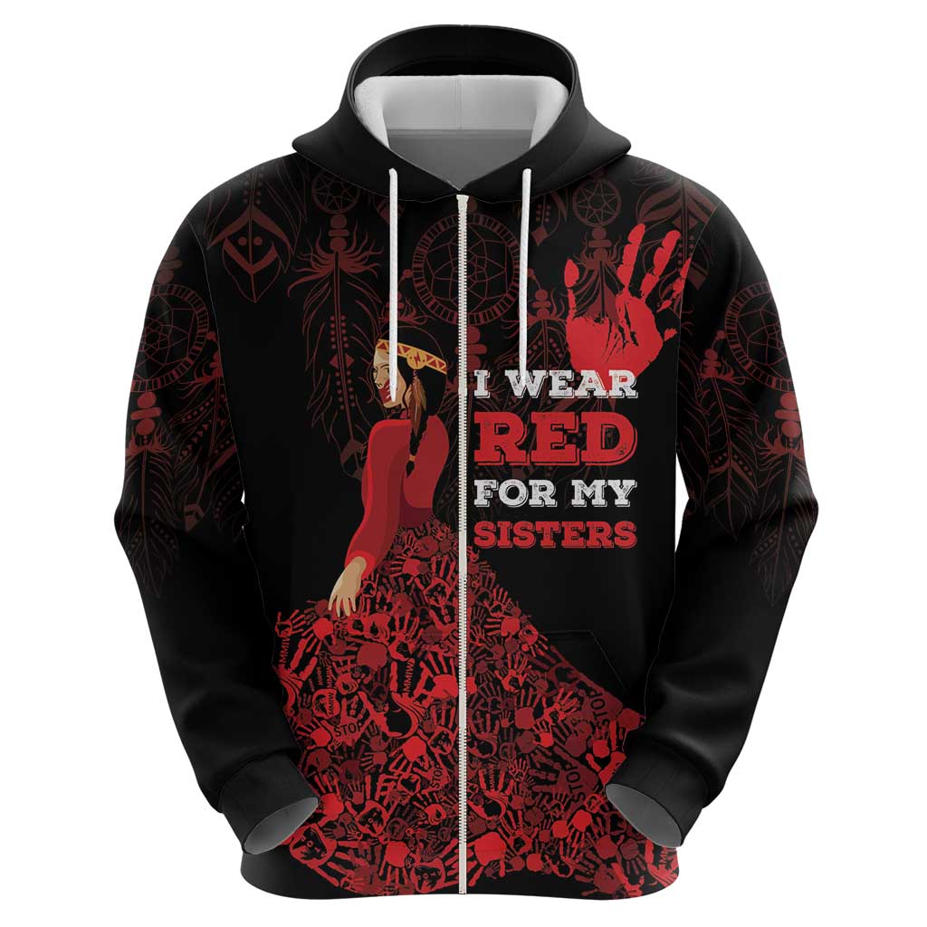 MMIW Native American Red Hand Hoodie I Wear Red For My Sisters LT18