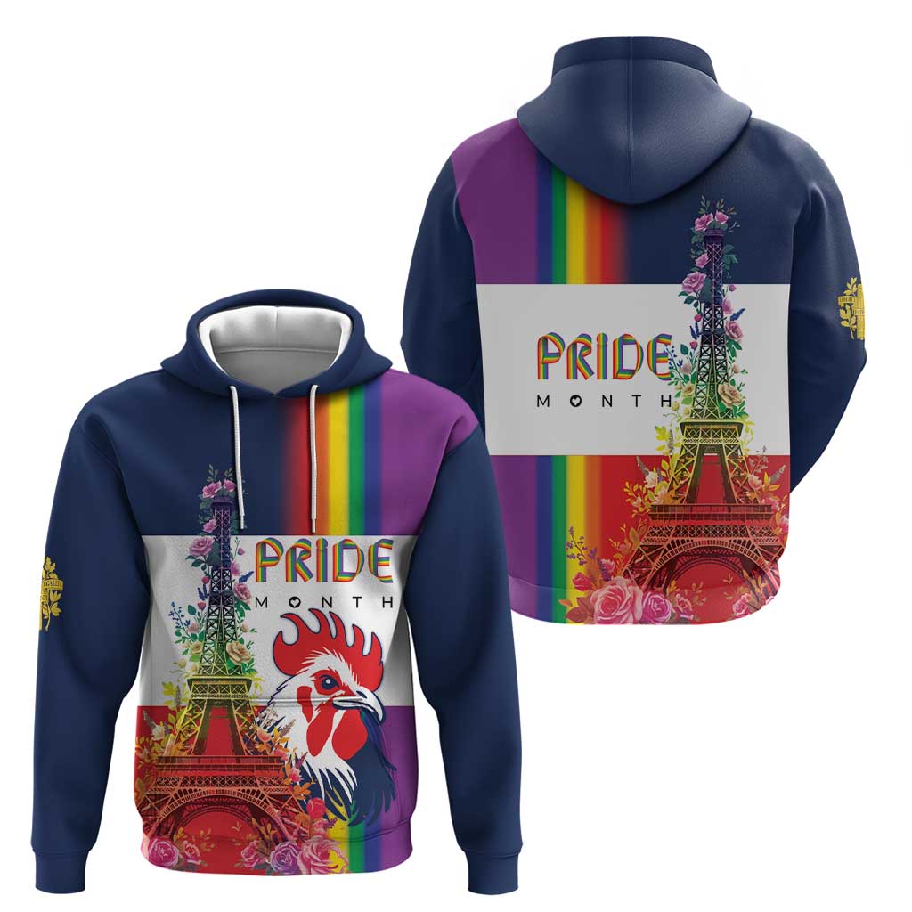 LGBTQ Pride Month Gay Hoodie Eiffel Tower Paris Rainbow Flag LT18