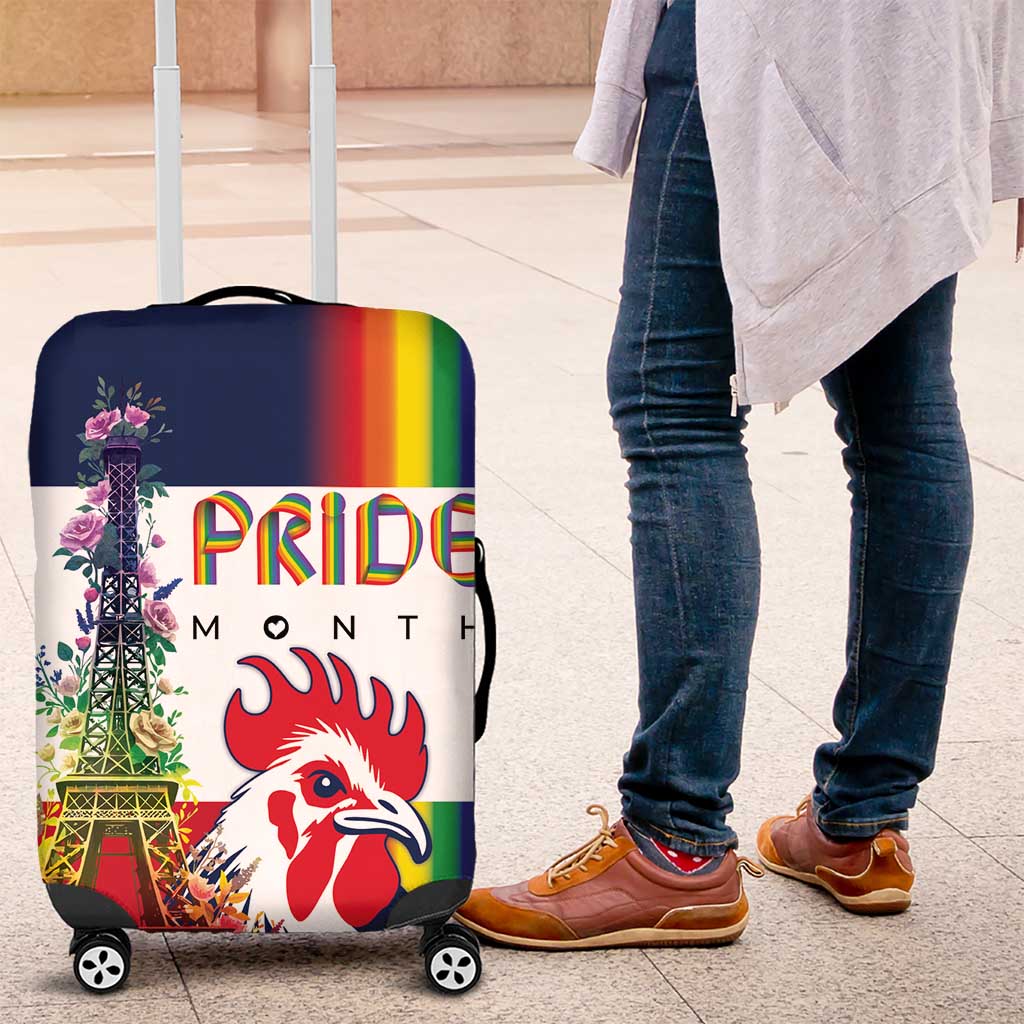 LGBTQ Pride Month Gay Luggage Cover Eiffel Tower Paris Rainbow Flag LT18