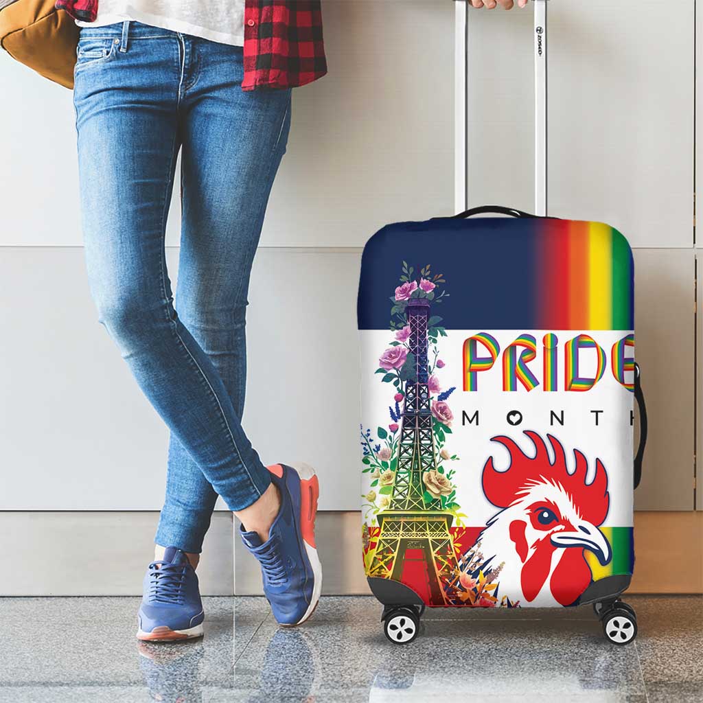 LGBTQ Pride Month Gay Luggage Cover Eiffel Tower Paris Rainbow Flag LT18