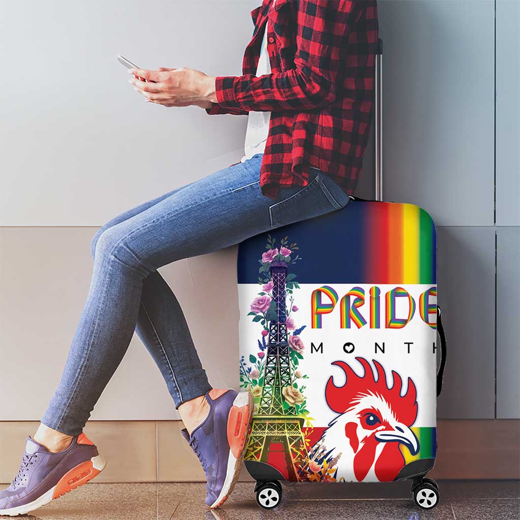 LGBTQ Pride Month Gay Luggage Cover Eiffel Tower Paris Rainbow Flag LT18
