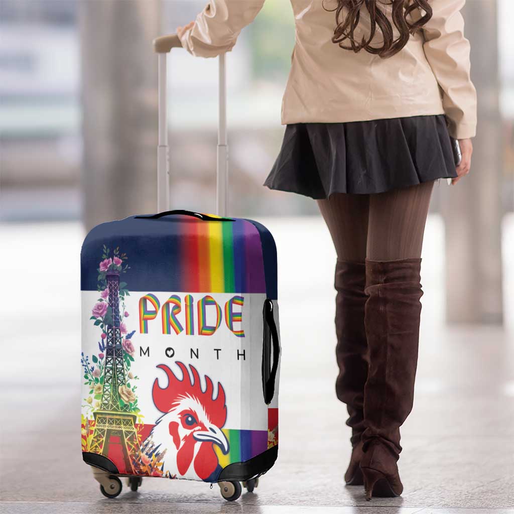 LGBTQ Pride Month Gay Luggage Cover Eiffel Tower Paris Rainbow Flag LT18