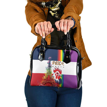 LGBTQ Pride Month Gay Shoulder Handbag Eiffel Tower Paris Rainbow Flag LT18