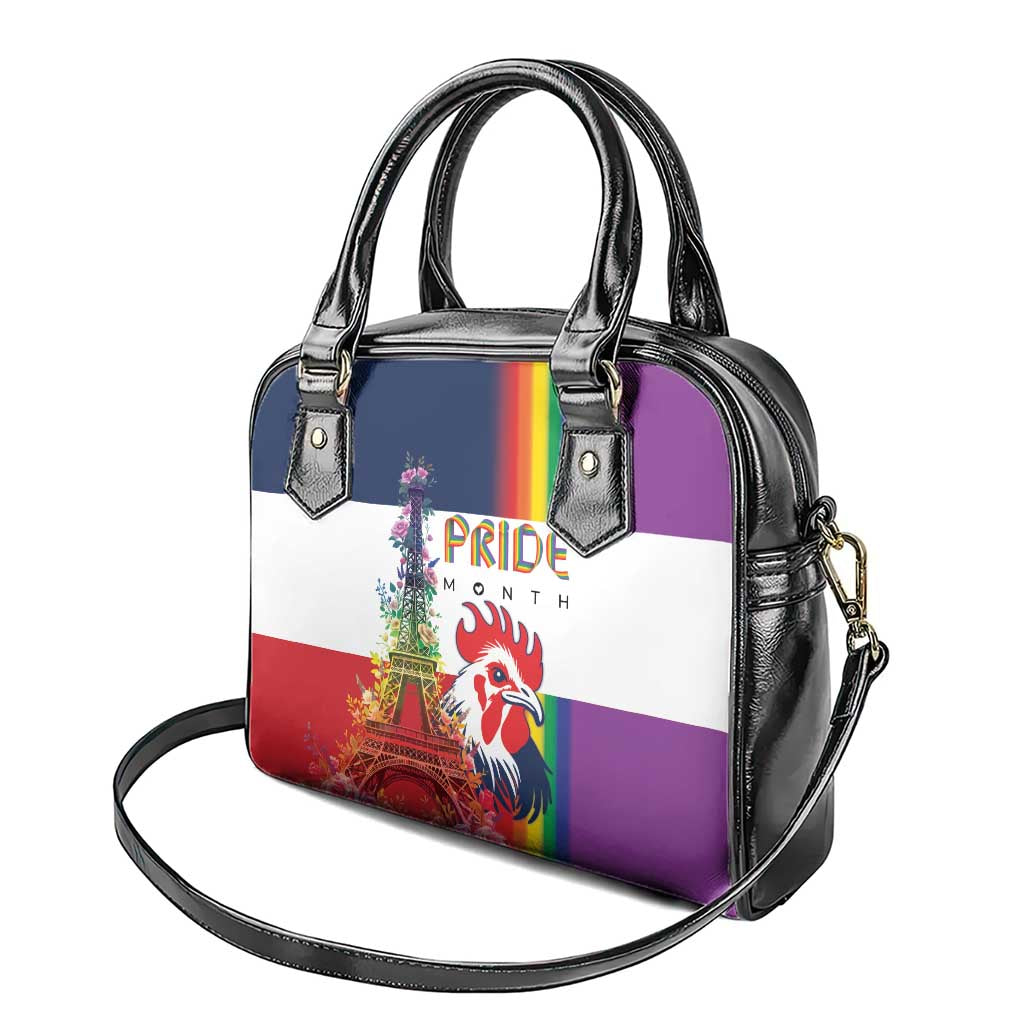 LGBTQ Pride Month Gay Shoulder Handbag Eiffel Tower Paris Rainbow Flag LT18