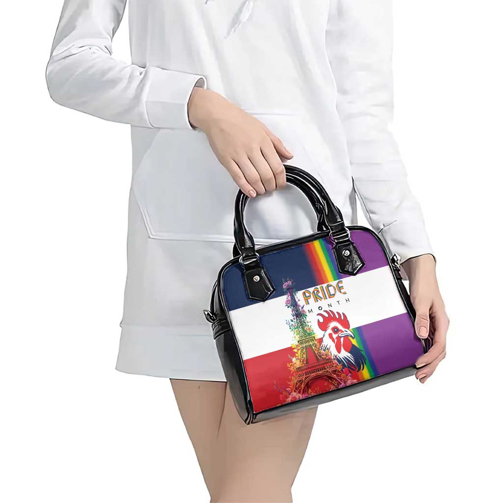 LGBTQ Pride Month Gay Shoulder Handbag Eiffel Tower Paris Rainbow Flag LT18