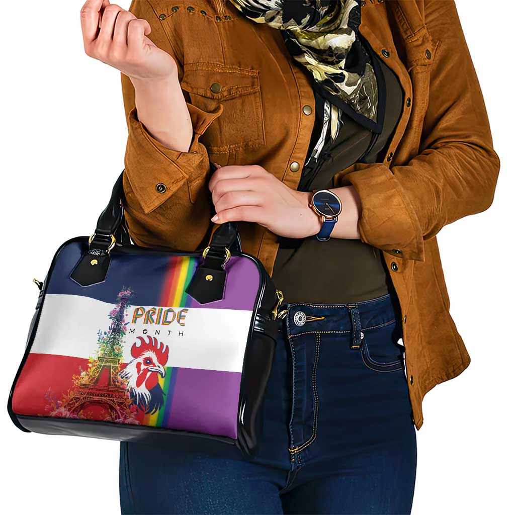 LGBTQ Pride Month Gay Shoulder Handbag Eiffel Tower Paris Rainbow Flag LT18