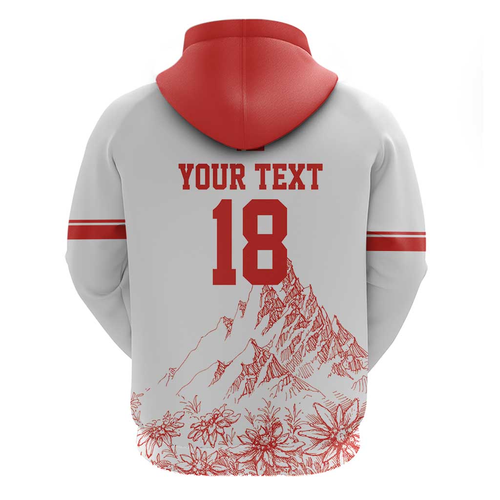Custom Switzerland Football Hoodie Confoederatio Helvetica LT18