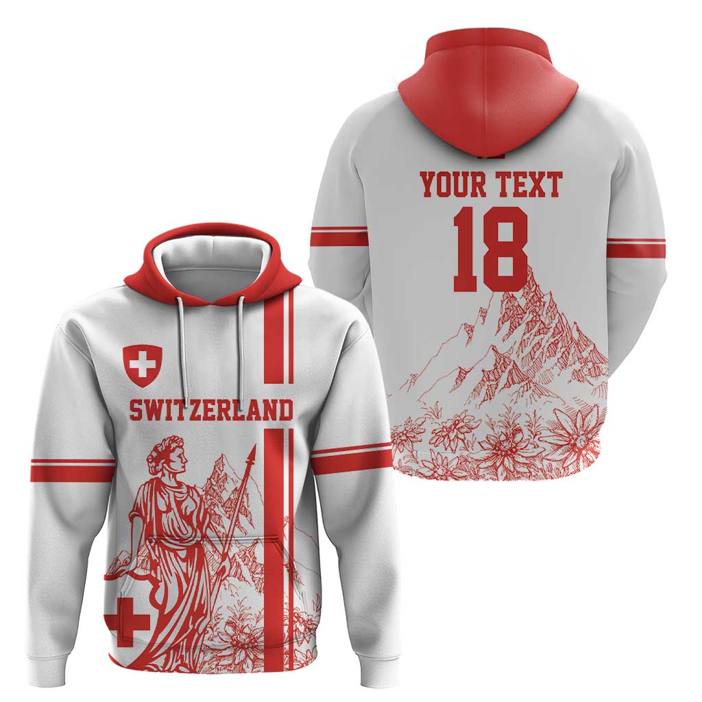 Custom Switzerland Football Hoodie Confoederatio Helvetica LT18