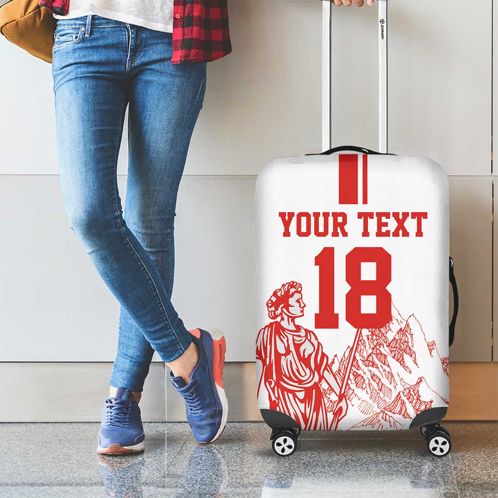 Custom Switzerland Football Luggage Cover Confoederatio Helvetica LT18
