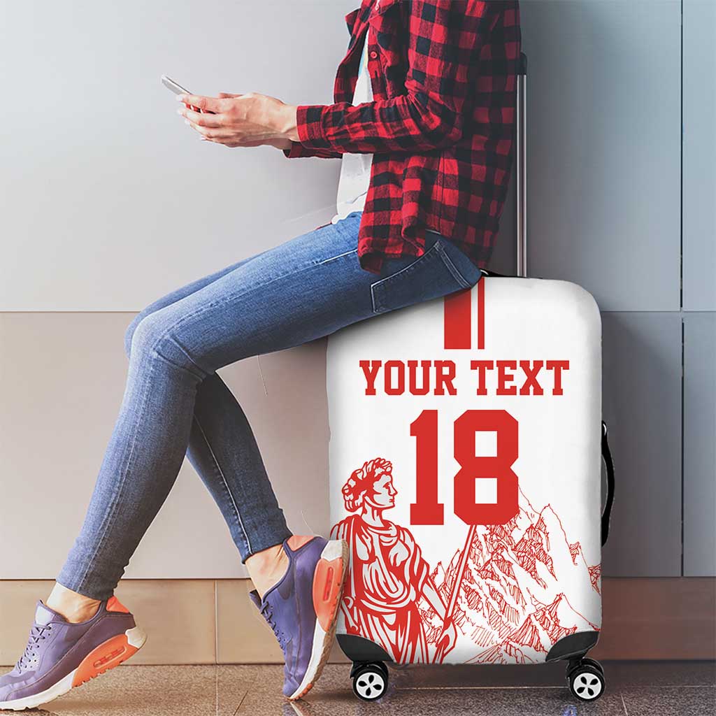 Custom Switzerland Football Luggage Cover Confoederatio Helvetica LT18