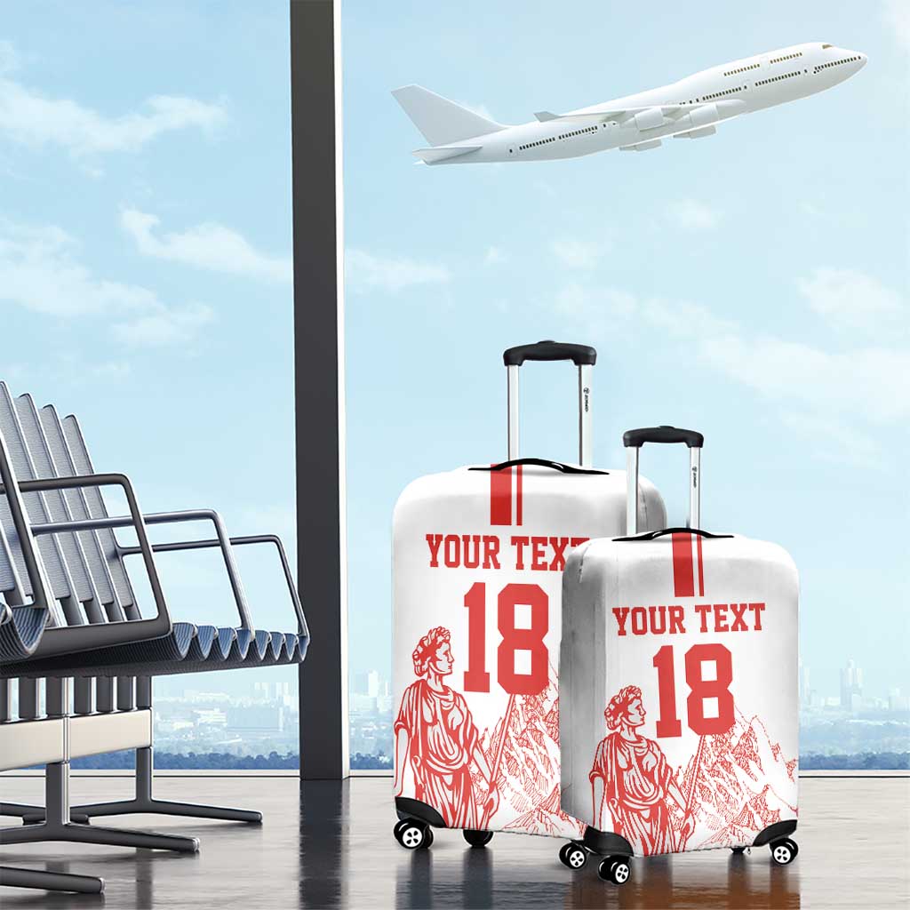 Custom Switzerland Football Luggage Cover Confoederatio Helvetica LT18