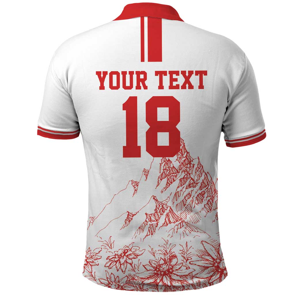 Custom Switzerland Football Polo Shirt Confoederatio Helvetica LT18