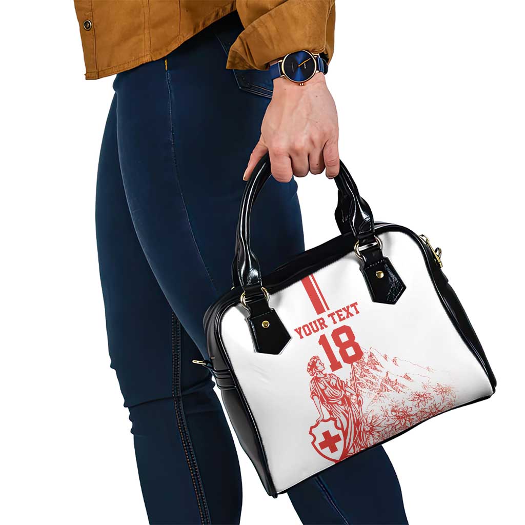 Custom Switzerland Football Shoulder Handbag Confoederatio Helvetica LT18
