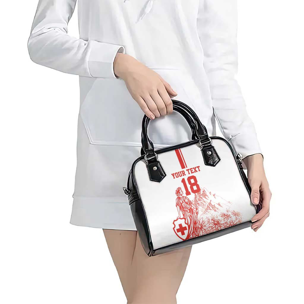 Custom Switzerland Football Shoulder Handbag Confoederatio Helvetica LT18