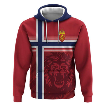 Custom Norway Football Hoodie Norges Herrelandslag i Fotball LT18