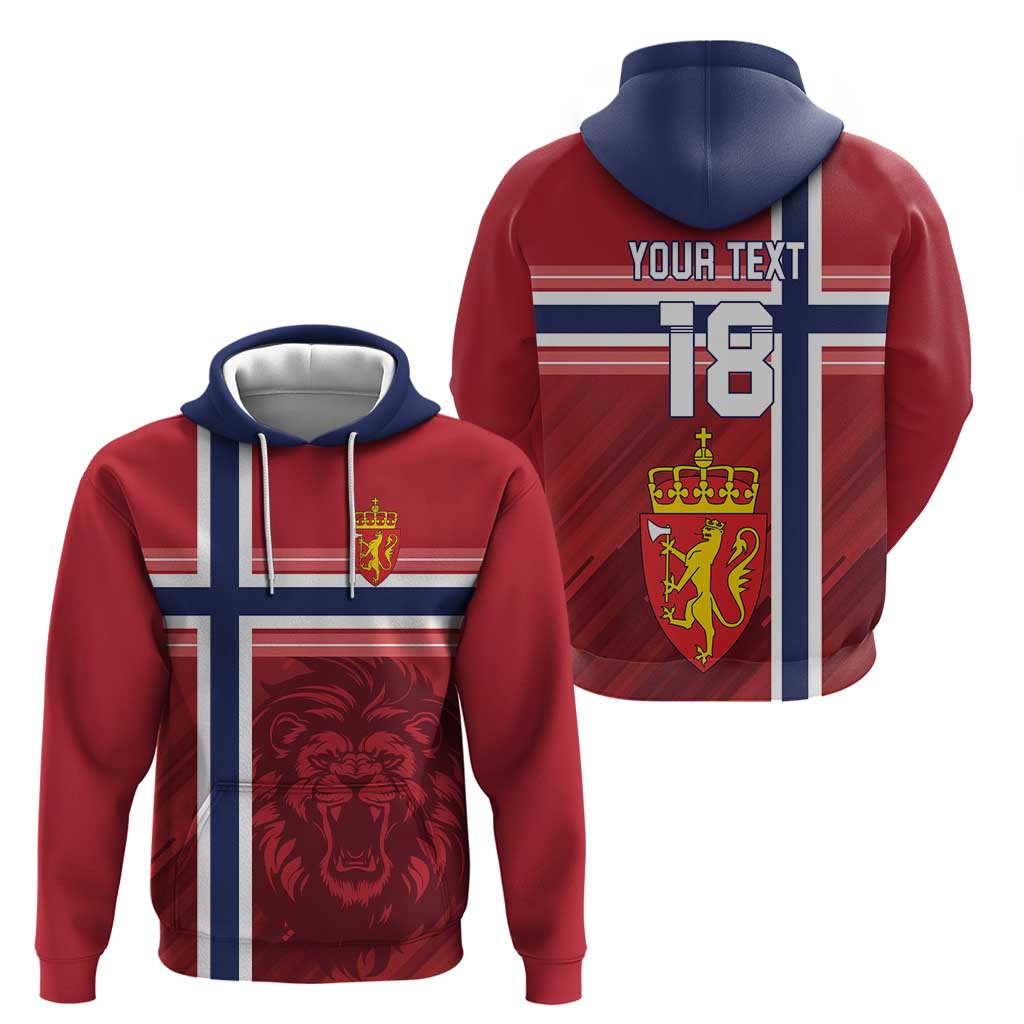 Custom Norway Football Hoodie Norges Herrelandslag i Fotball LT18