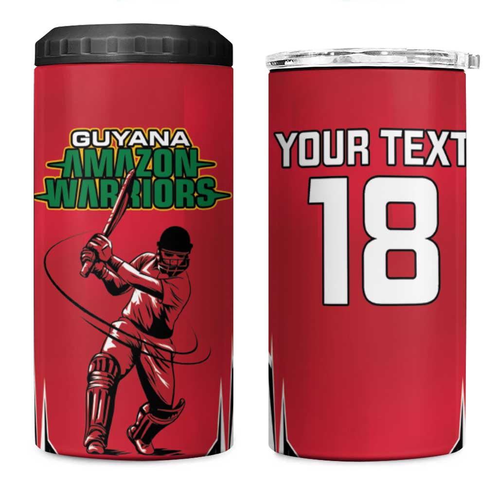 Guyana Cricket Amazon Warriors Custom 4 in 1 Can Cooler Tumbler Go Champion LT18