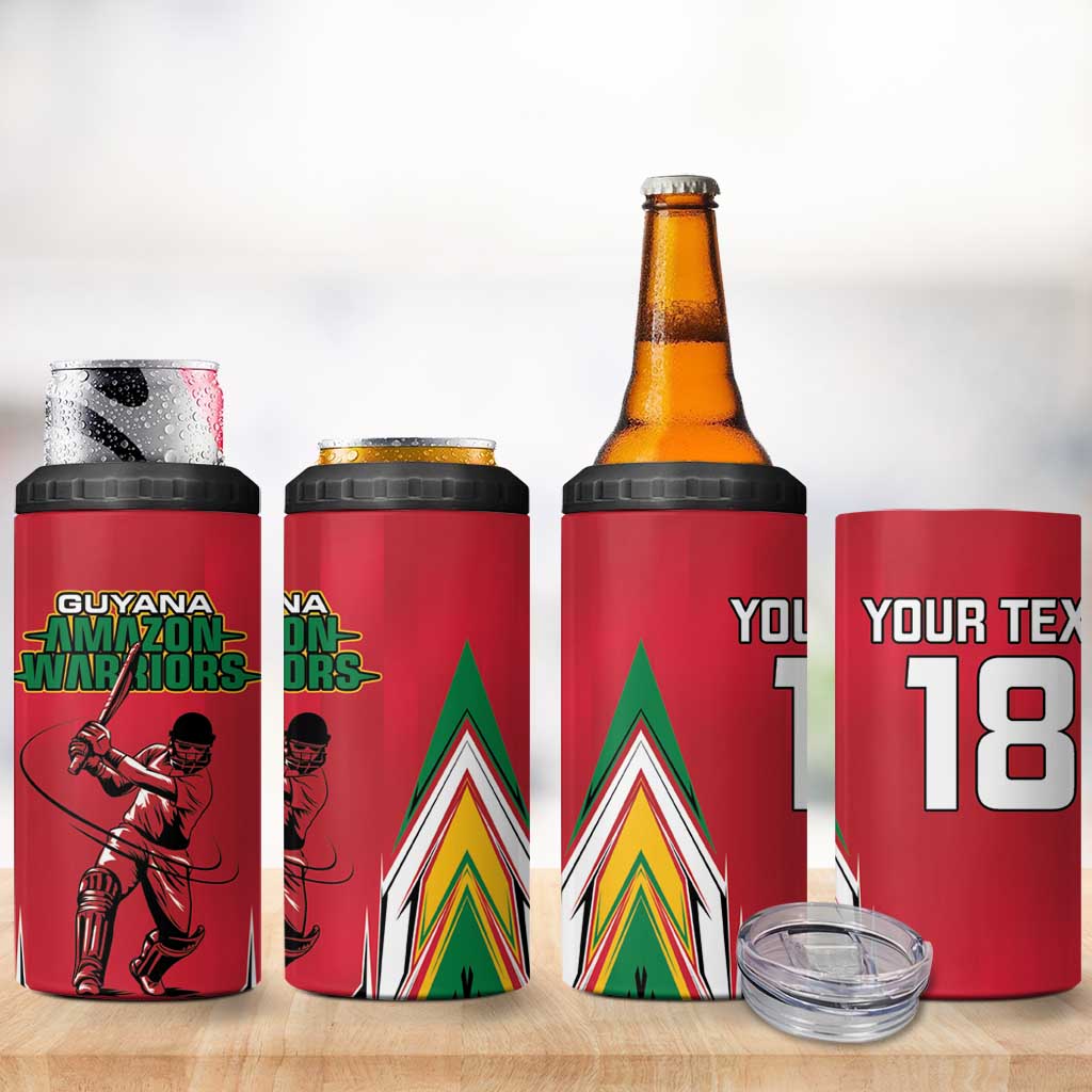 Guyana Cricket Amazon Warriors Custom 4 in 1 Can Cooler Tumbler Go Champion LT18