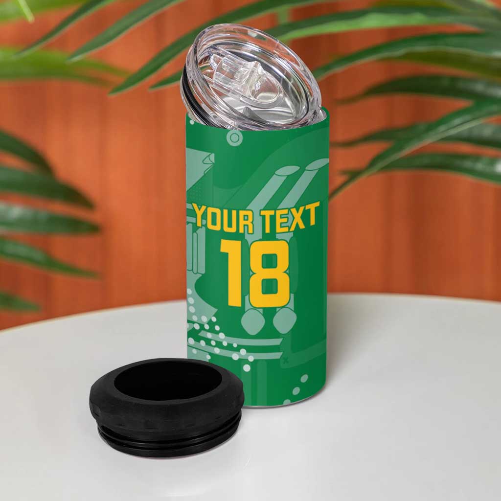 One Team One Game Guyana Football Custom 4 in 1 Can Cooler Tumbler Pride Of Guyana Green Version LT18