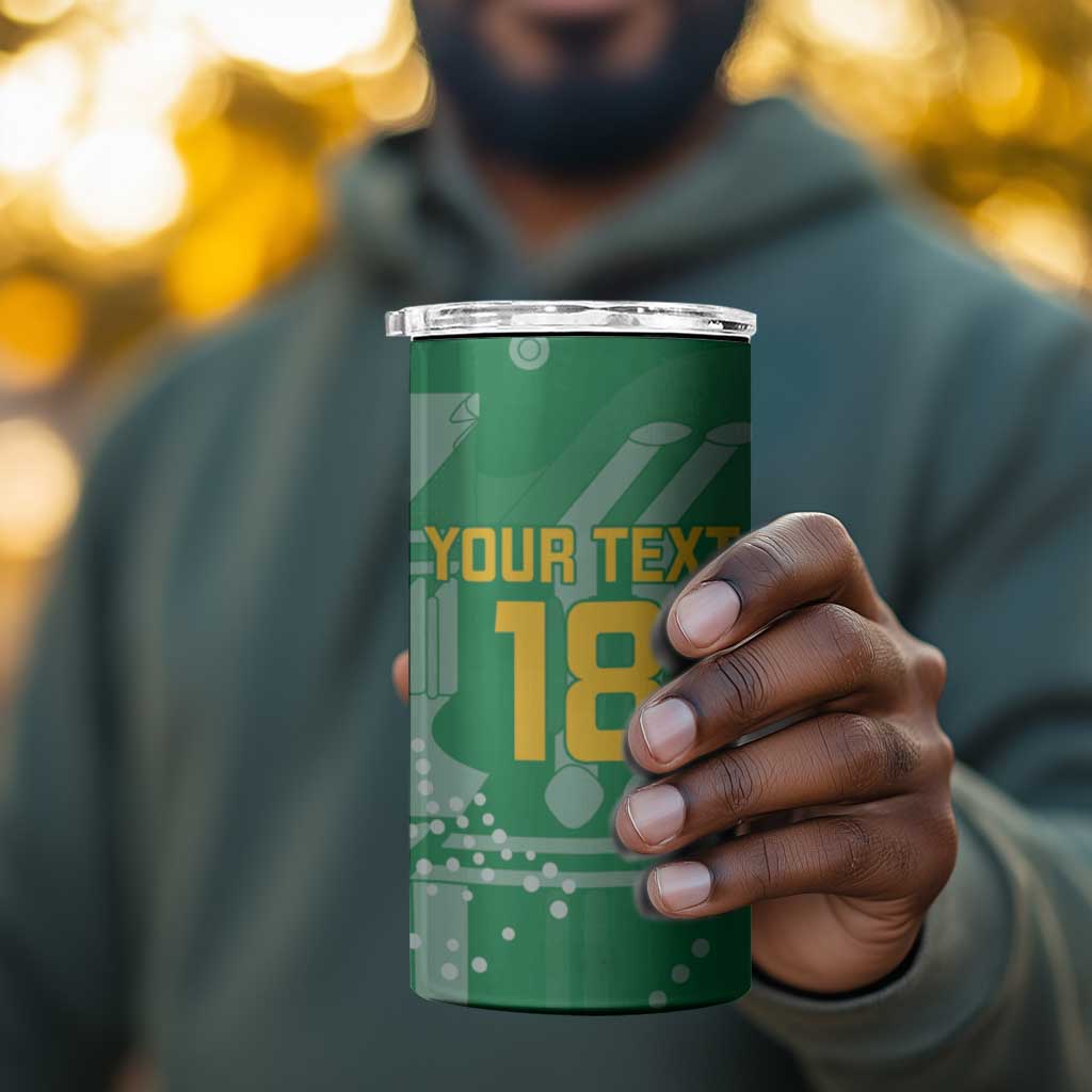 One Team One Game Guyana Football Custom 4 in 1 Can Cooler Tumbler Pride Of Guyana Green Version LT18