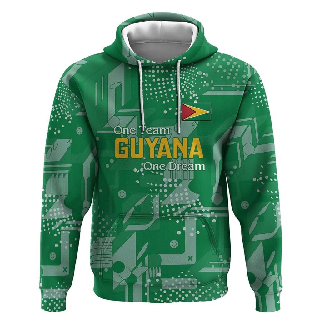 Custom Guyana Football Hoodie One Team One Game Green Version LT18