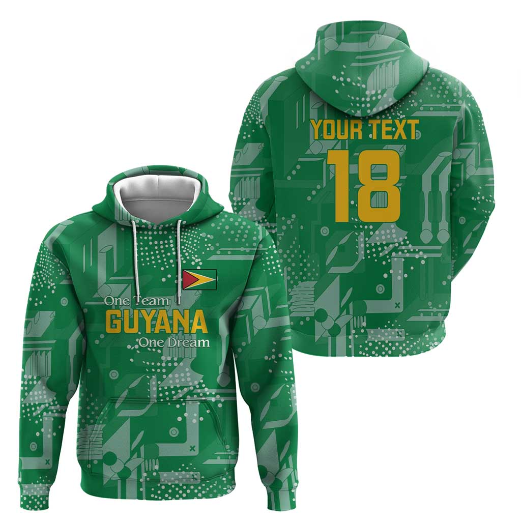 Custom Guyana Football Hoodie One Team One Game Green Version LT18