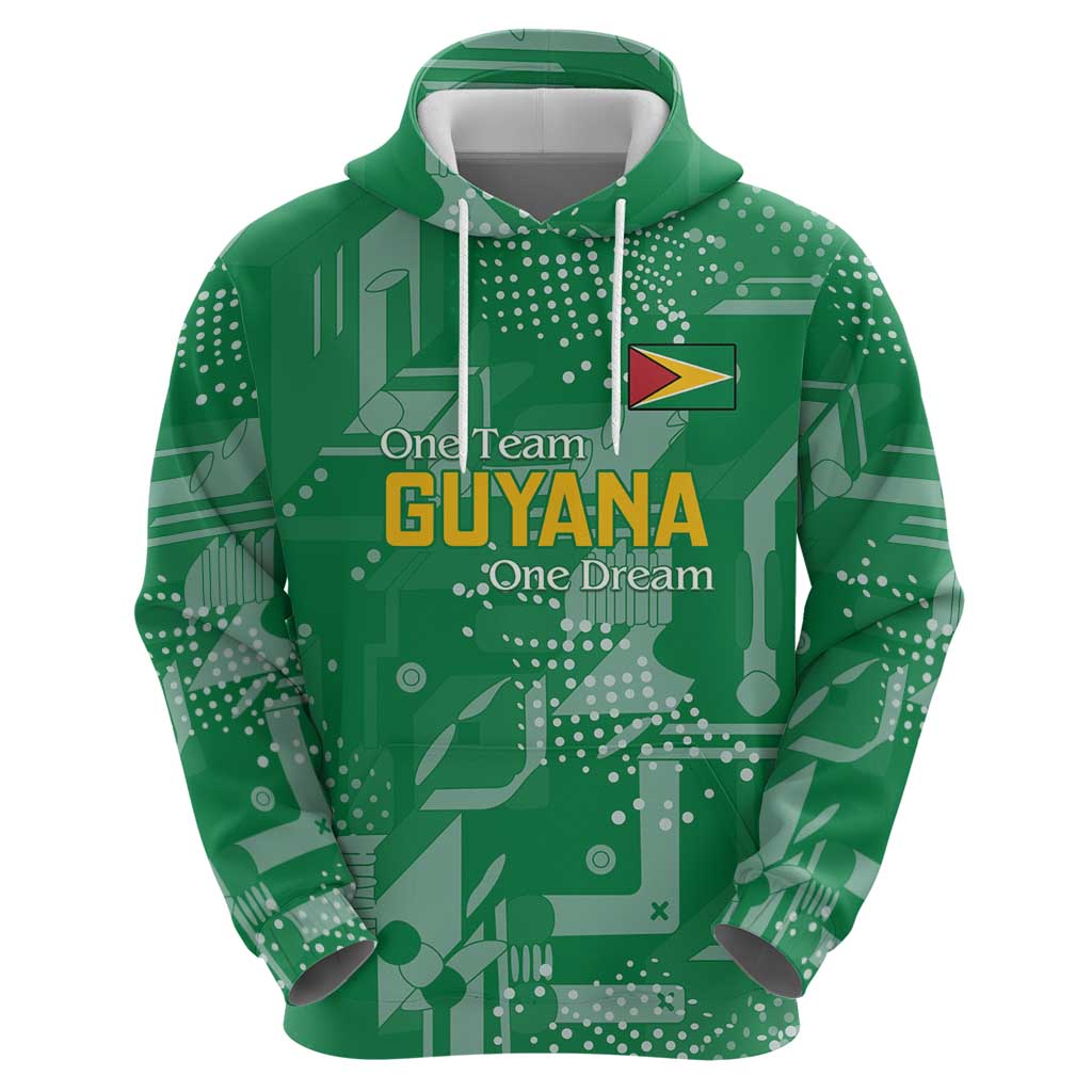Custom Guyana Football Hoodie One Team One Game Green Version LT18