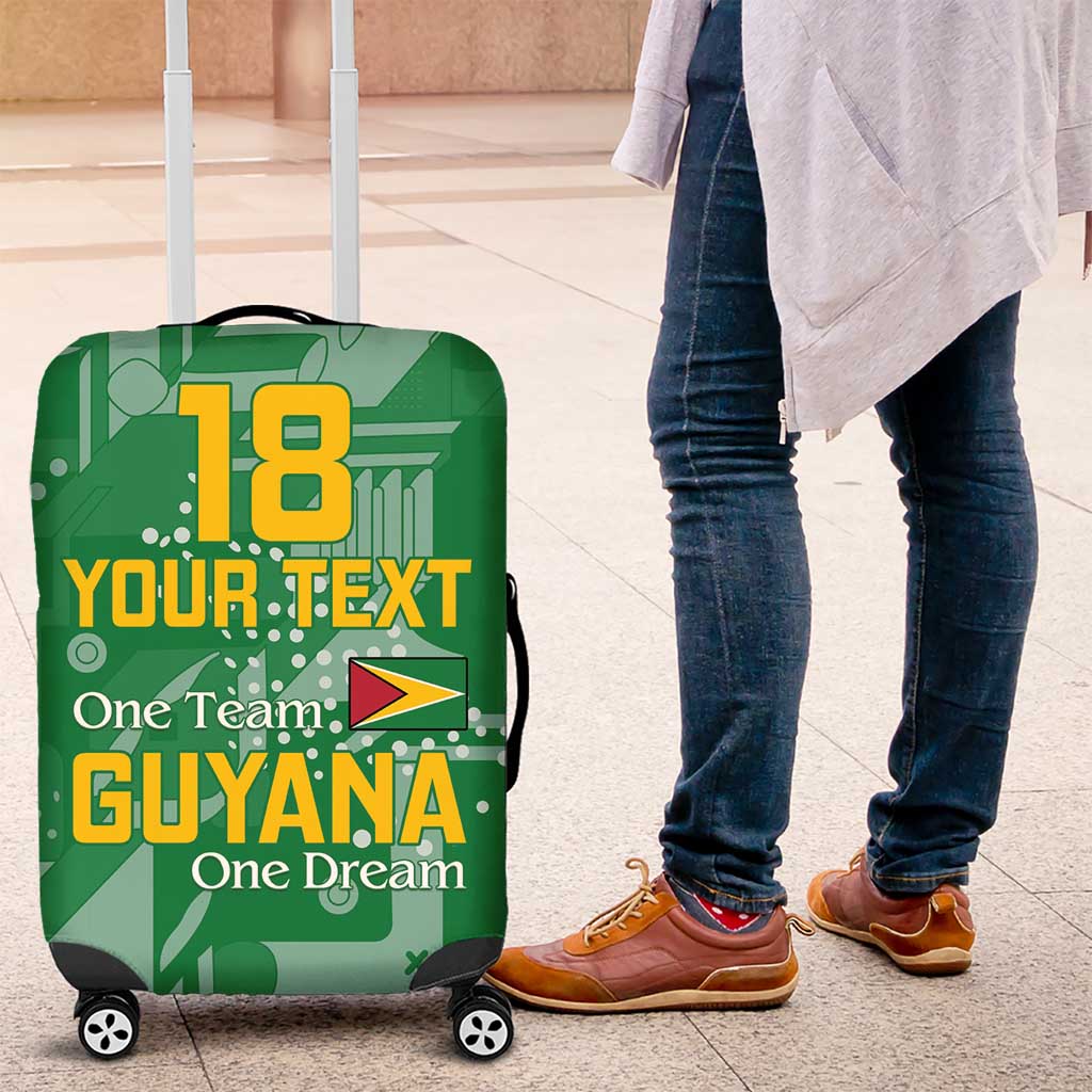 Custom Guyana Football Luggage Cover One Team One Game Green Version LT18