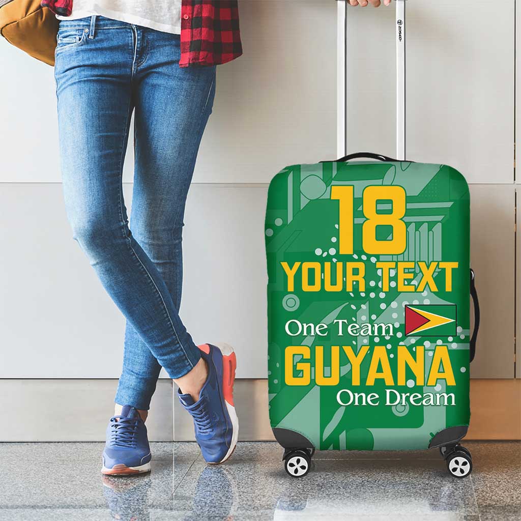 Custom Guyana Football Luggage Cover One Team One Game Green Version LT18
