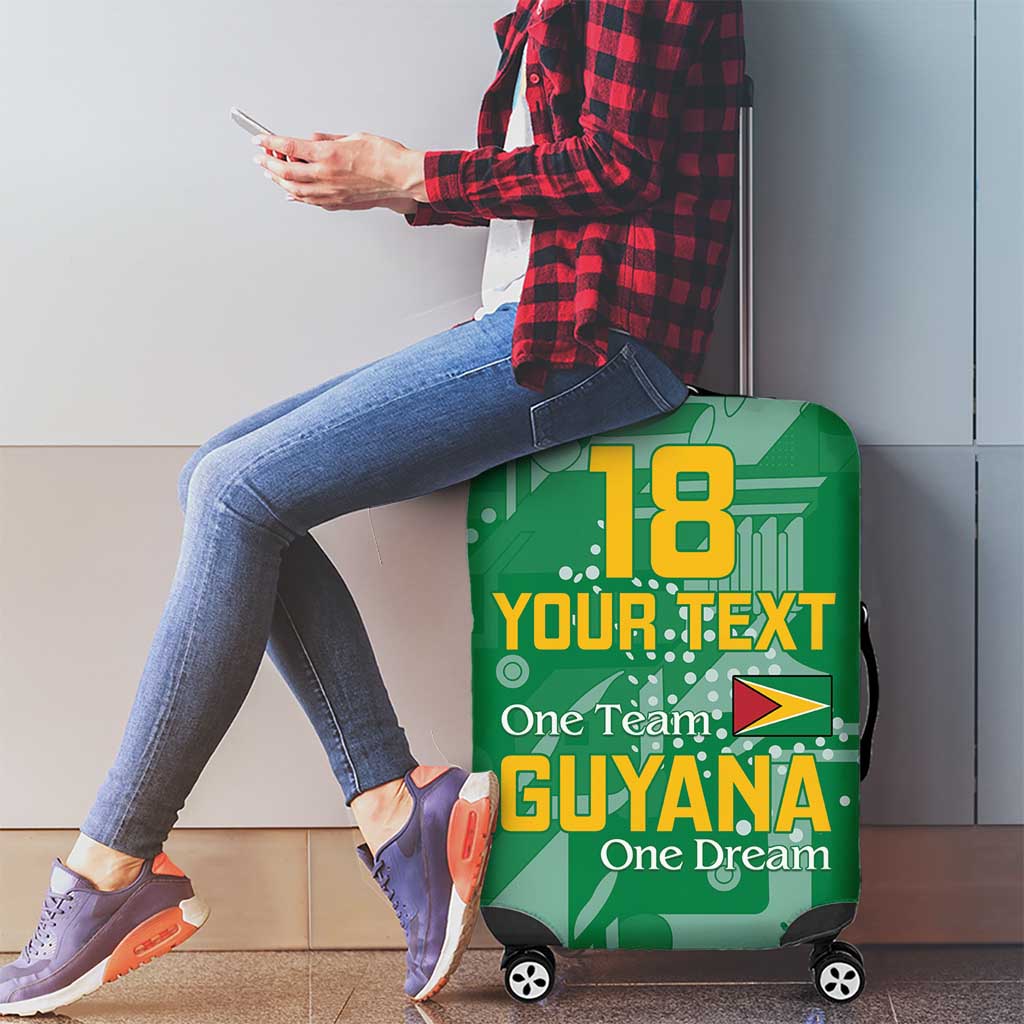 Custom Guyana Football Luggage Cover One Team One Game Green Version LT18