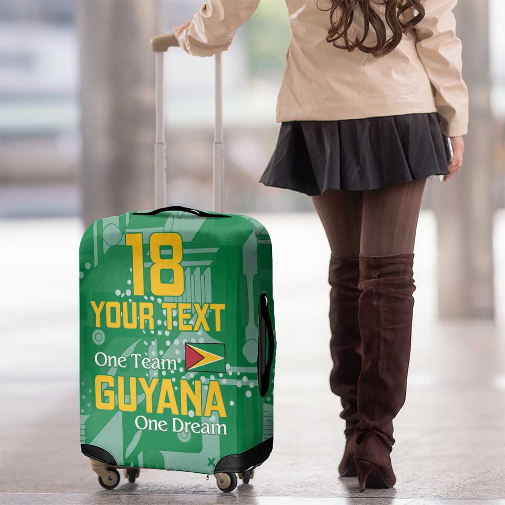 Custom Guyana Football Luggage Cover One Team One Game Green Version LT18