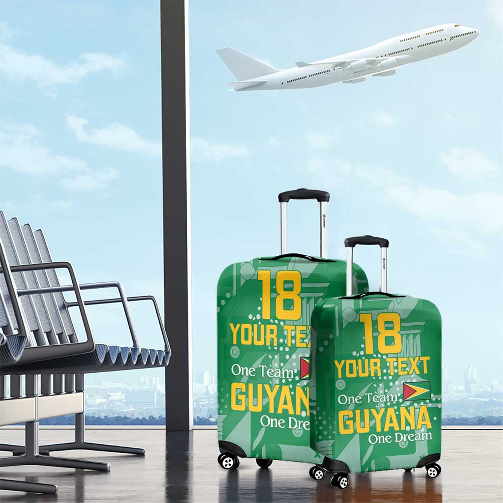 Custom Guyana Football Luggage Cover One Team One Game Green Version LT18